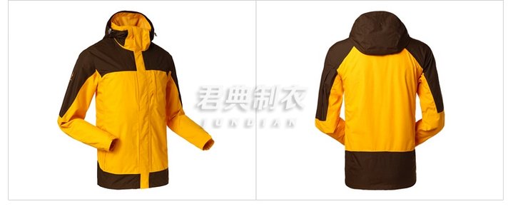 黄色户外冲锋衣2